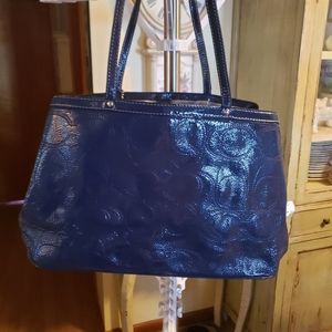 Coach kisslock blue purse